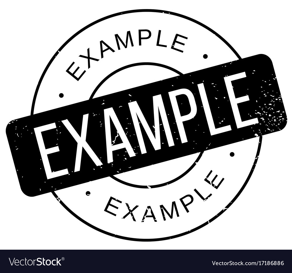 Example rubber stamp