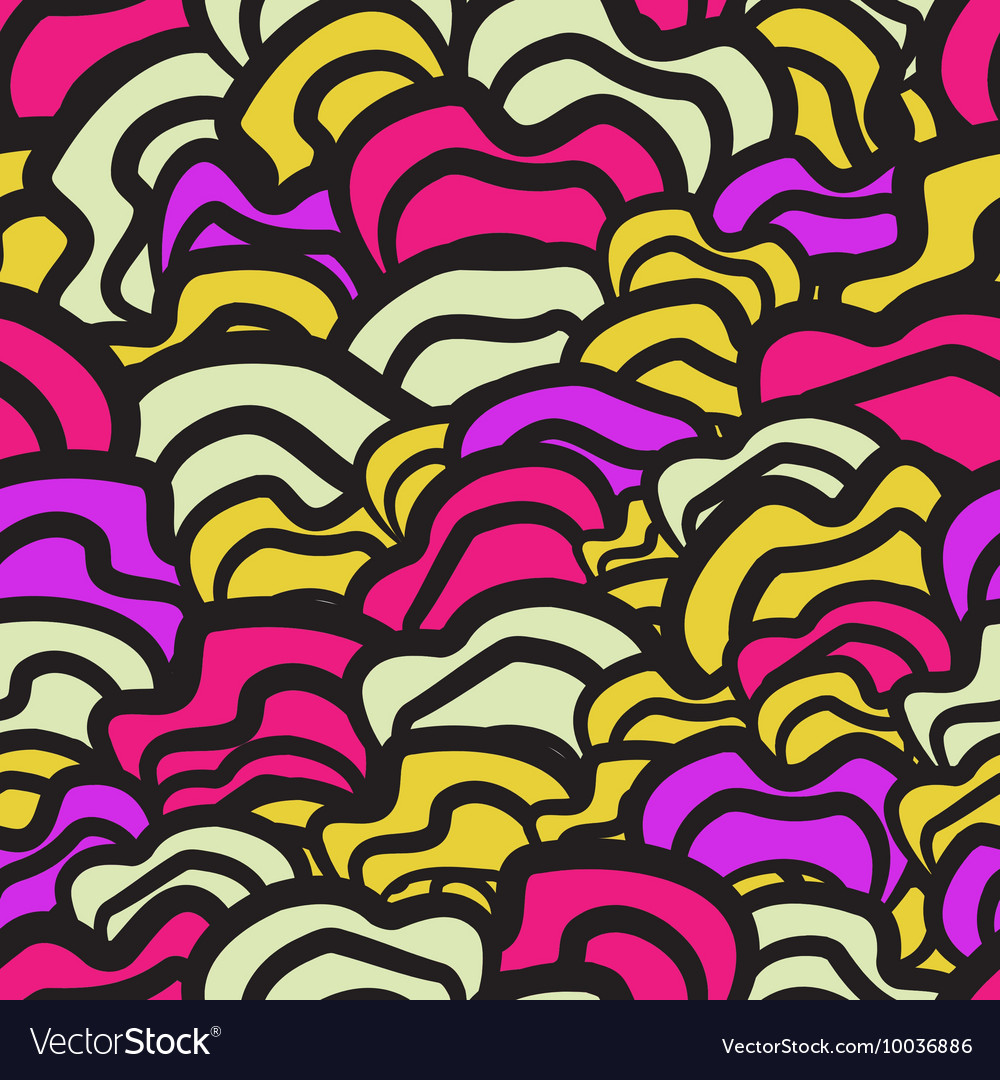 Hand-Drawn Wave Pattern - Seamless Tiling