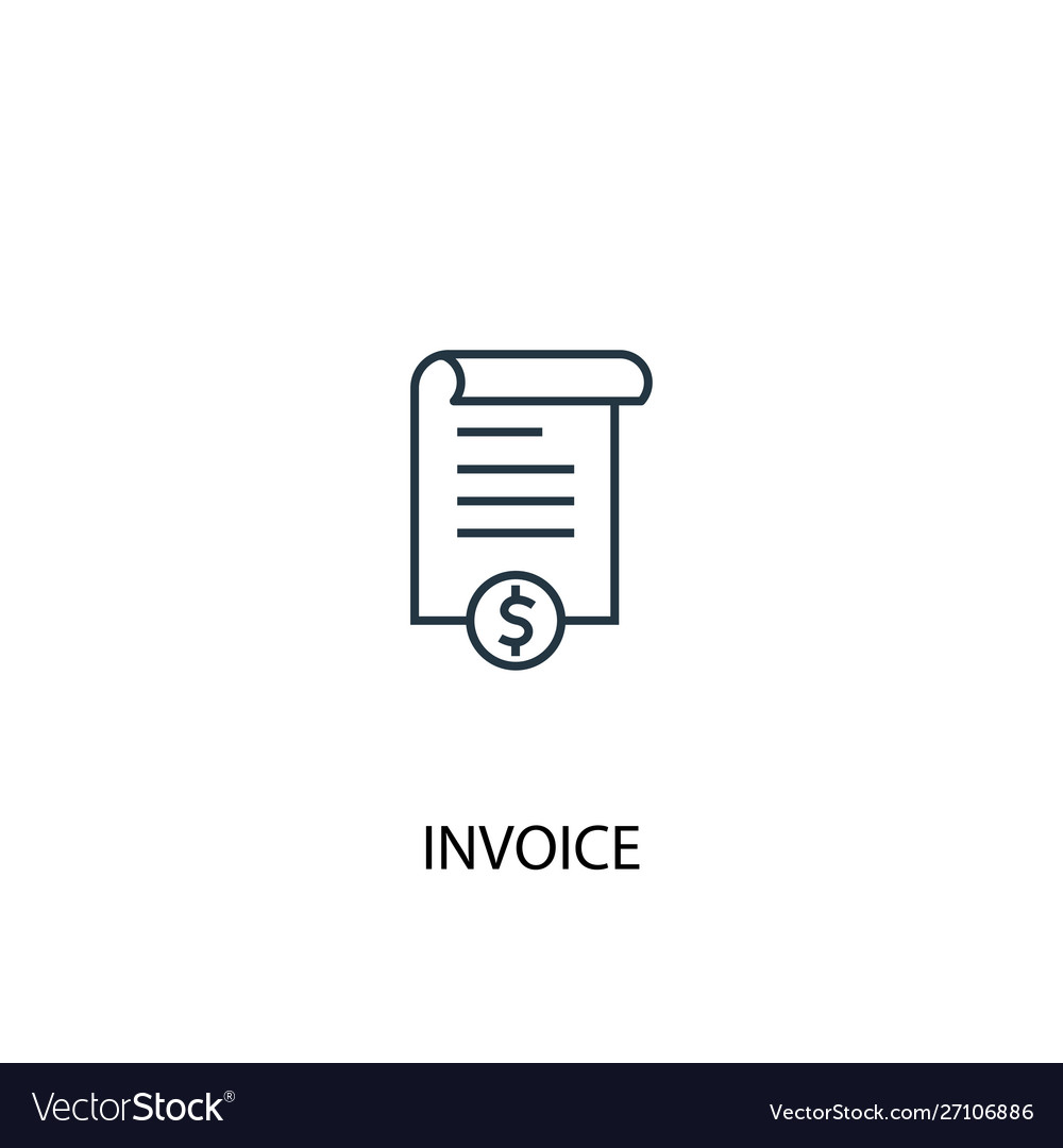 Invoice concept line icon simple element