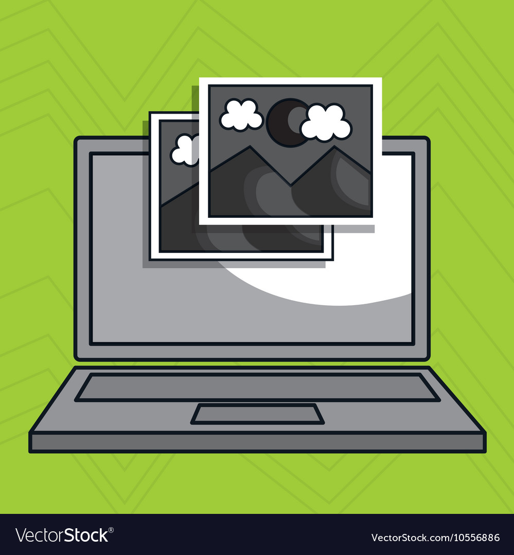 Laptop computer data icon