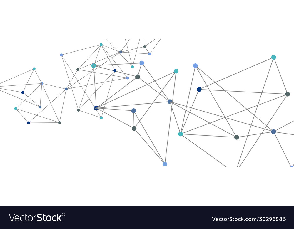 Line points connections triangular technology