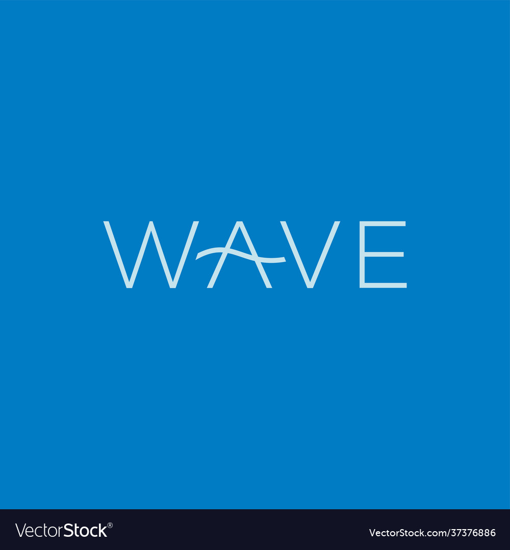 Minimal logotype wave logo symbol design