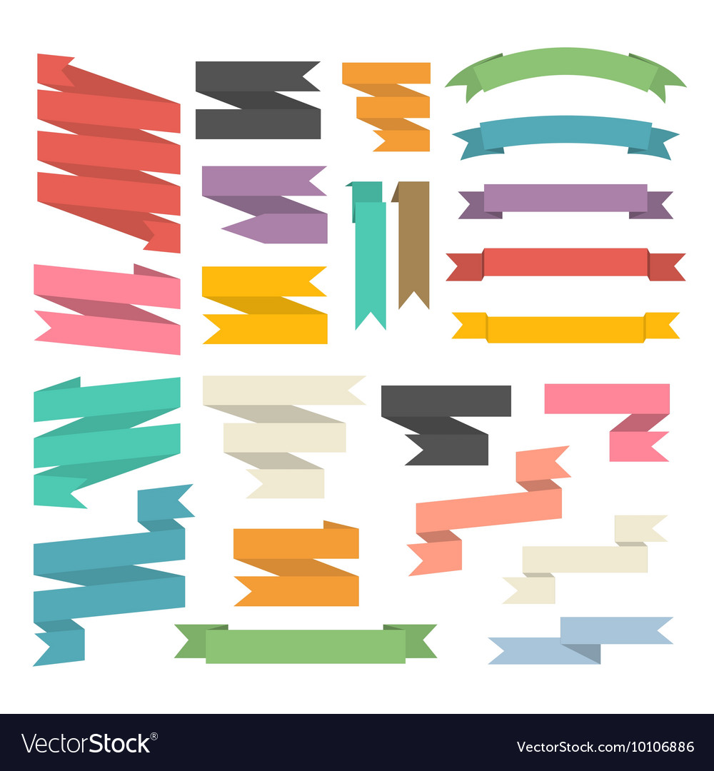 Ribbons set isolated