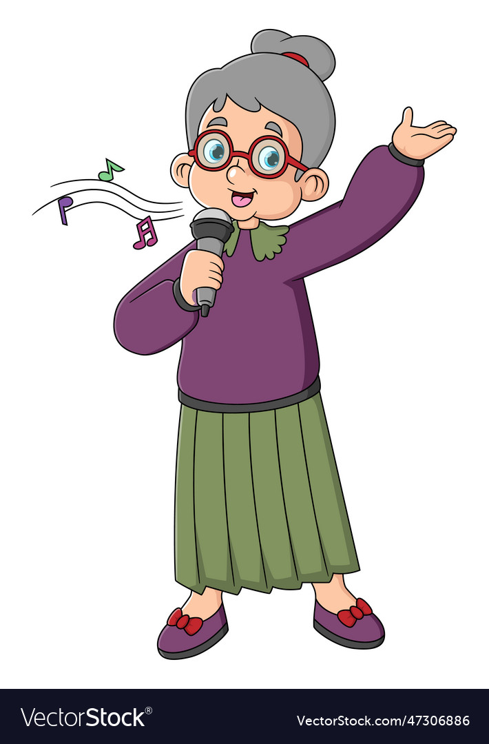 senior-people-singing-karaoke-old-woman-singing-vector-image