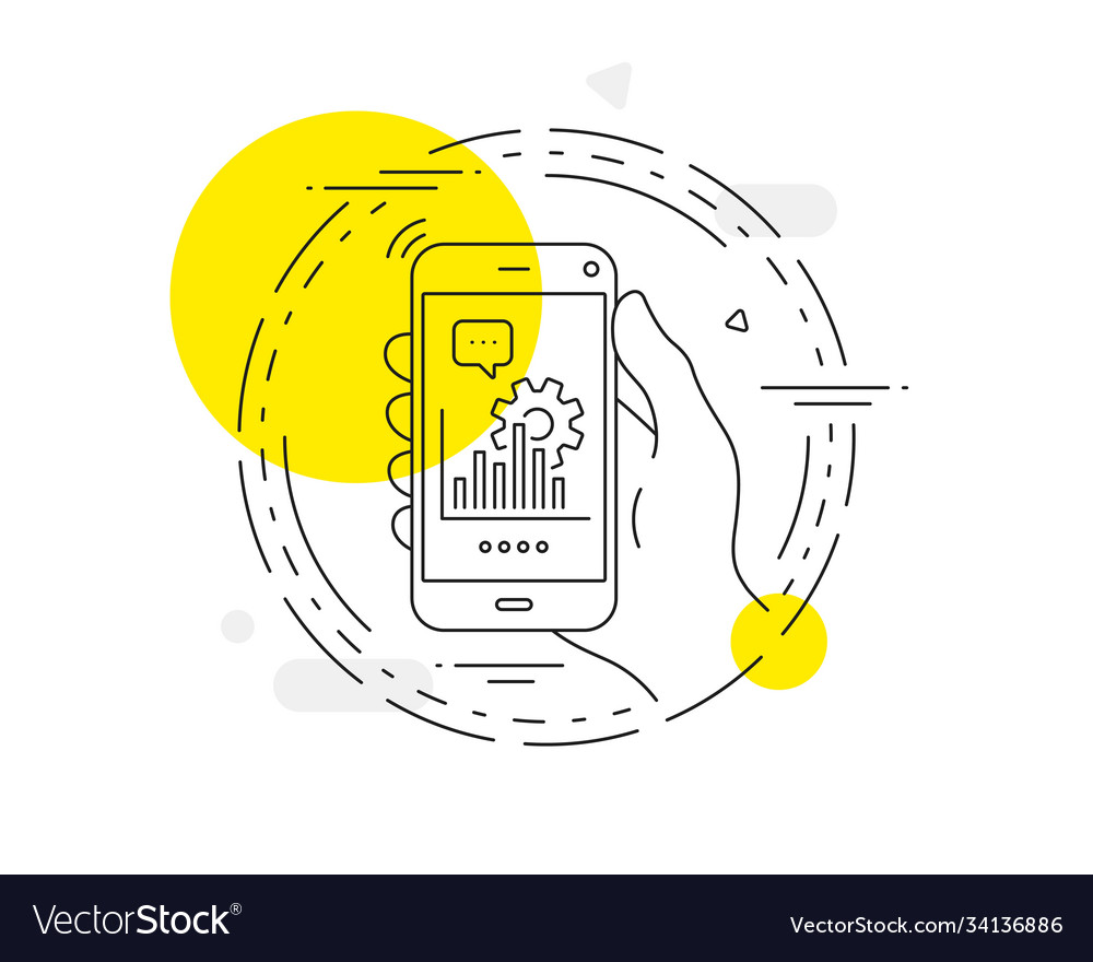 Seo graph line icon search engine optimization vector image Seo graph line icon search engine optimization