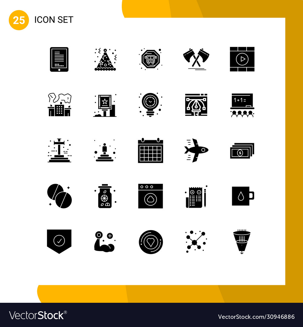 Set 25 moderne ui Symbole Symbole Zeichen Zeichen für Spiel