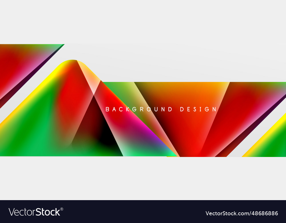 Triangle fluid color gradient abstract background vector image Triangle fluid color gradient abstract background