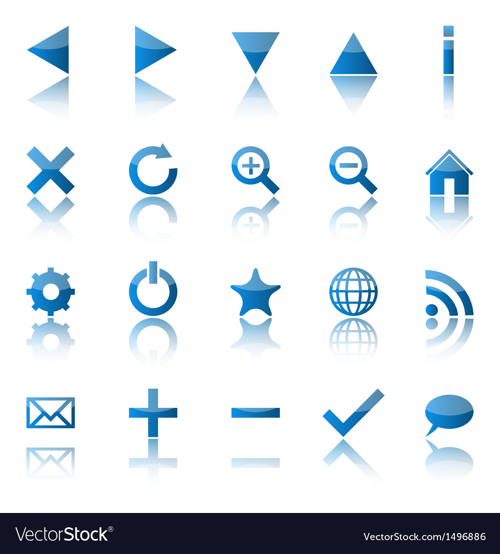 Web navigation icons isolaten on white background