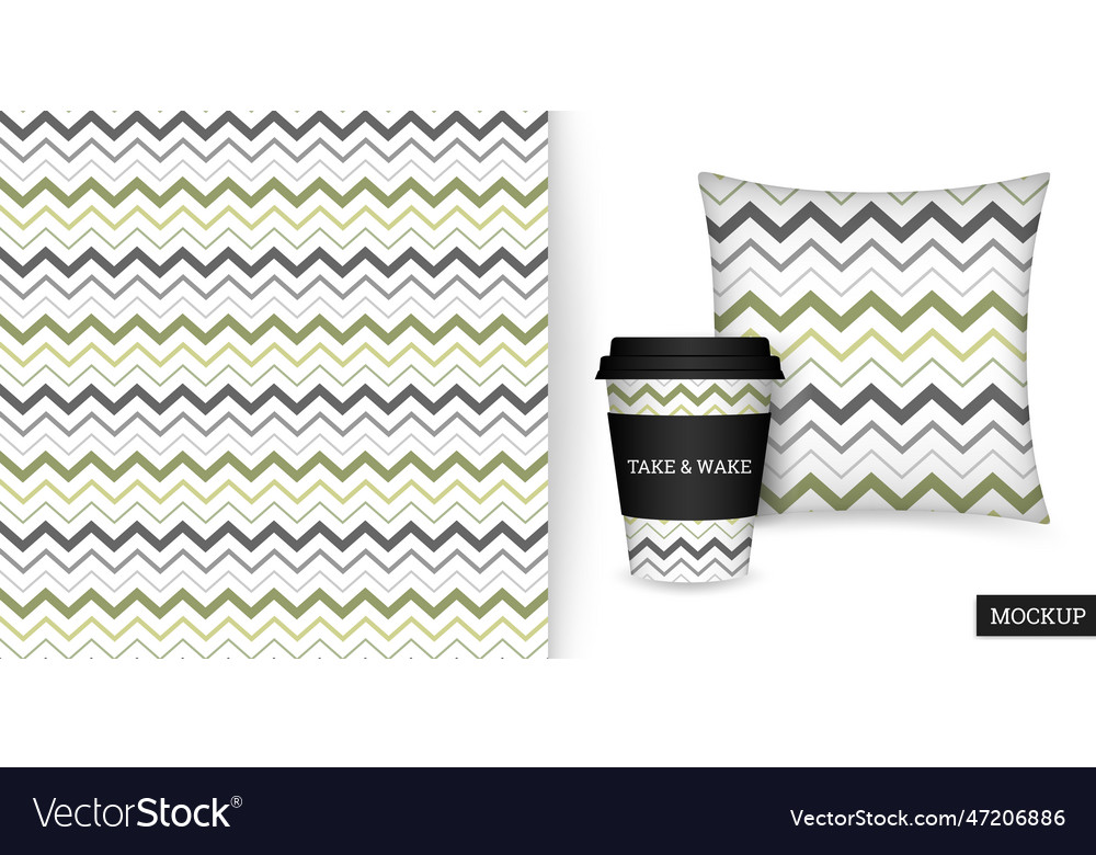 Zigzag stripes seamless pattern vector image Zigzag stripes seamless pattern