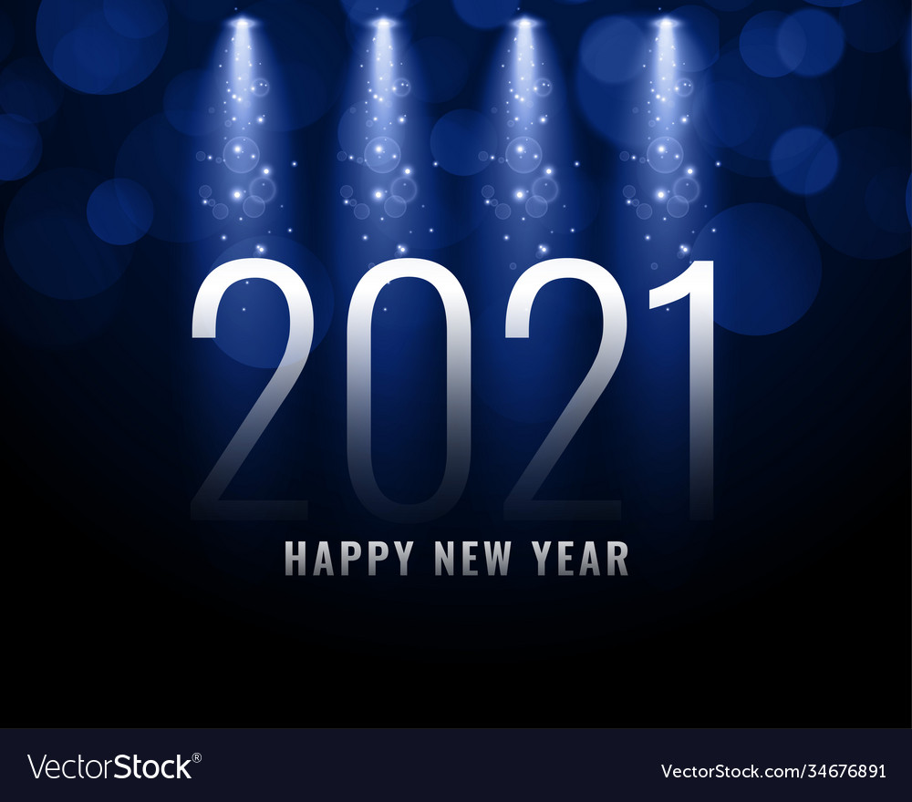 2021 new year background with focus light effect