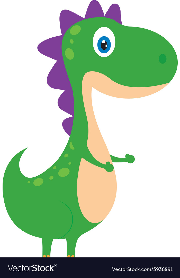 Abstract cute dinosaur on a white background