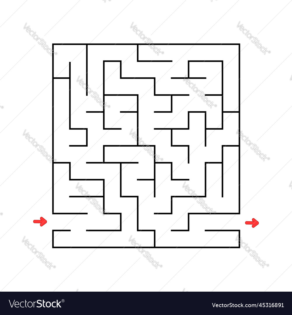 Abstract labyrinth educational game for kids Vector Image