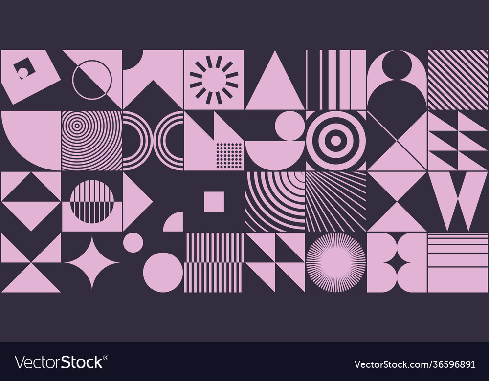 Geometric Brutalist Pattern