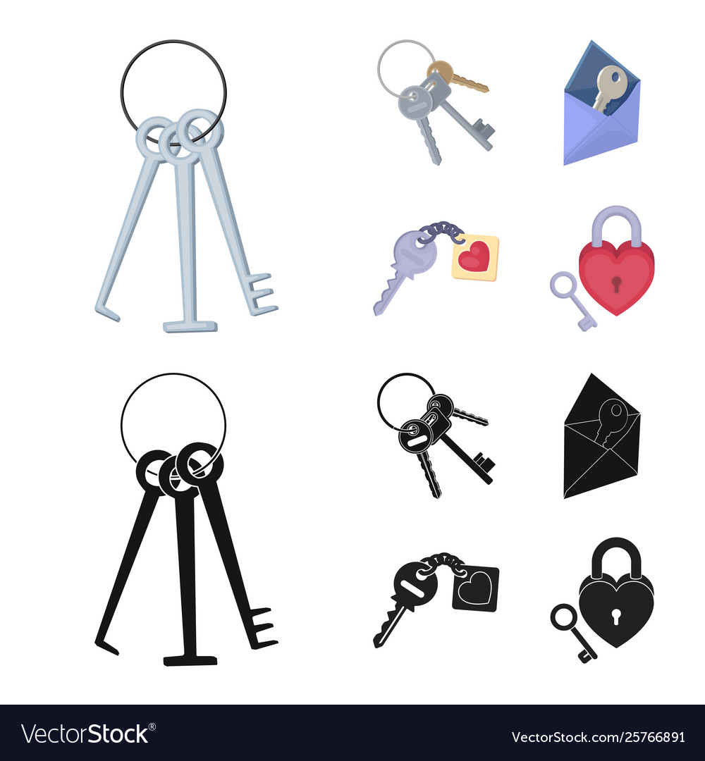 Isolated object key and protection logo set