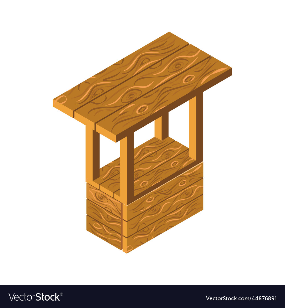 Isometric 3d of empty market