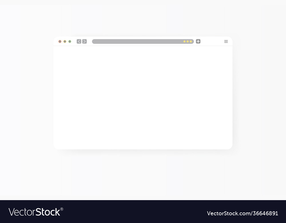 Modern web browser window design isolated on white vector image Modern web browser window design isolated on white