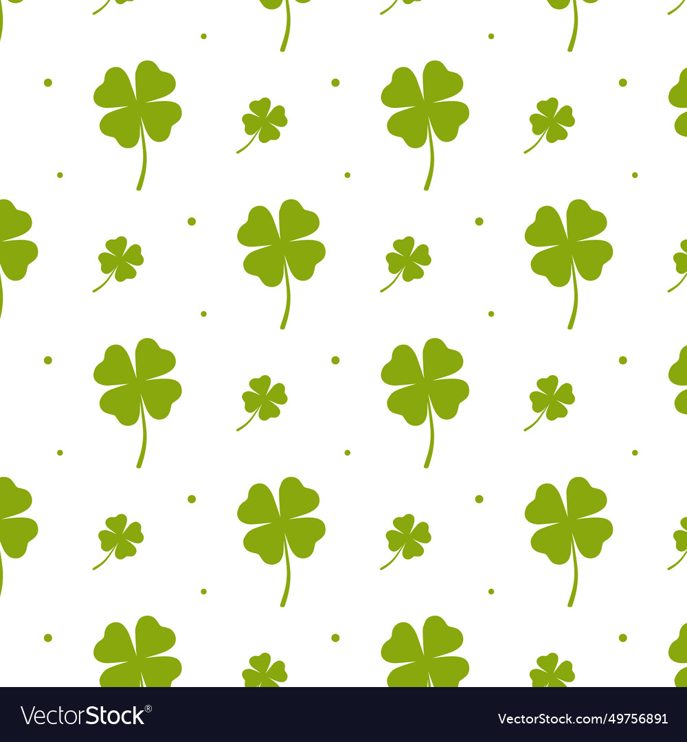 Seamless pattern with clover Vector Image Seamless pattern with clover