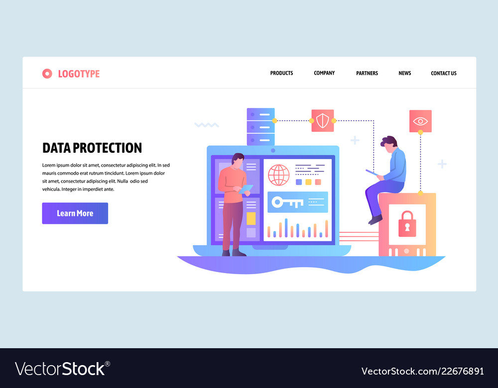 Web site gradient design template data vector image Web site gradient design template data