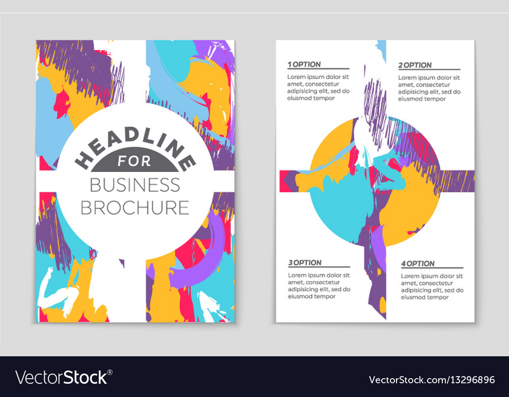 Abstract layout background set for art