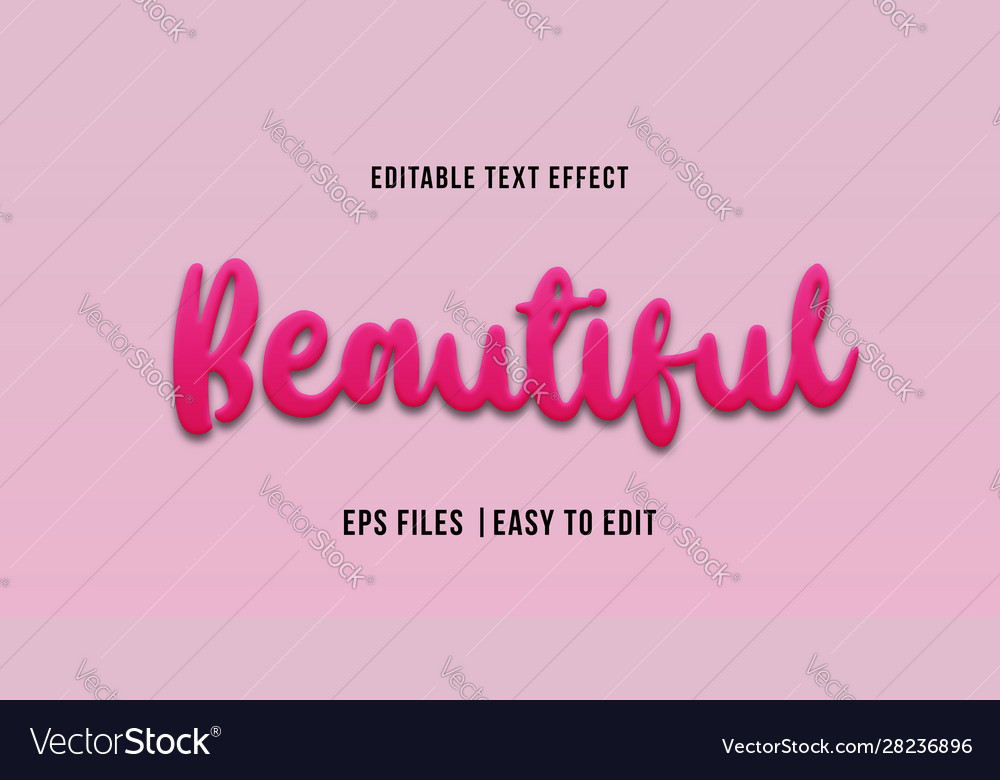 Beautiful text effect editable