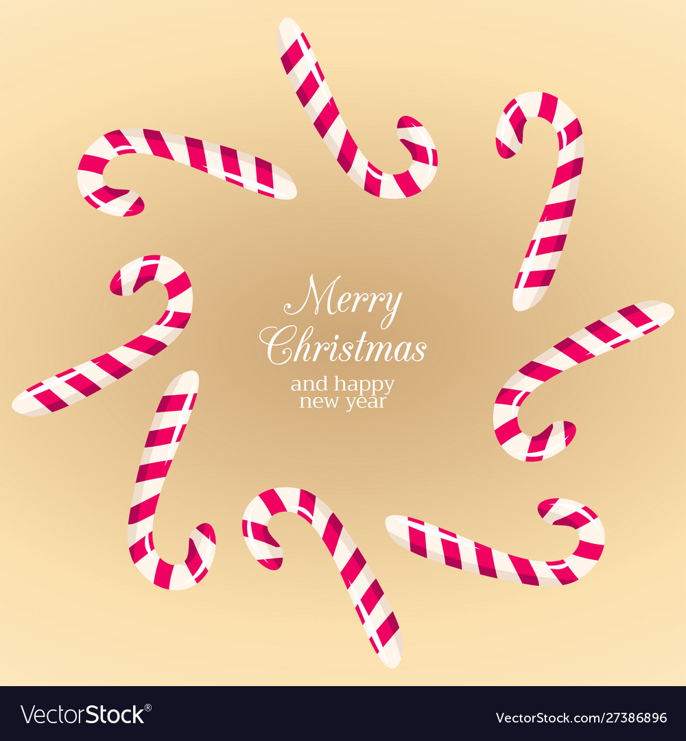 Christmas Candies Canes Sweets Cartoon Royalty Free Vector