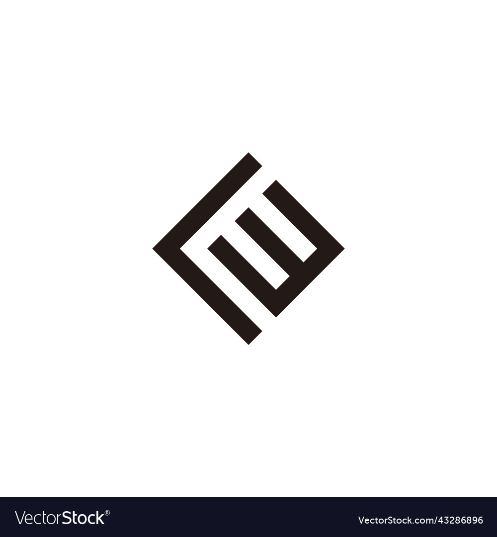 Cw Geometric Logo - Square Initial