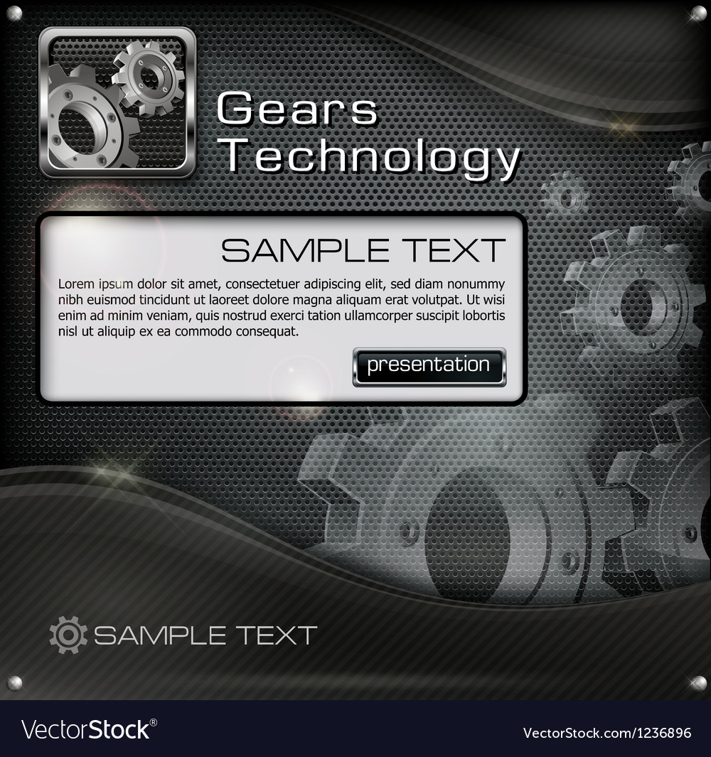 Gears on mesh text