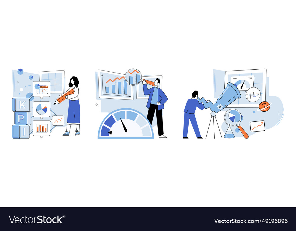Performance indicator objectives should align vector image Performance indicator objectives should align