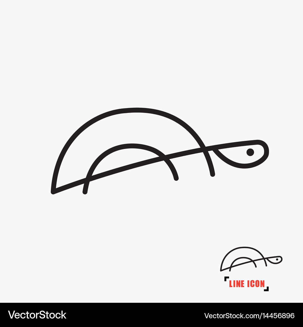 Turtle line icon Royalty Free Vector Image - VectorStock