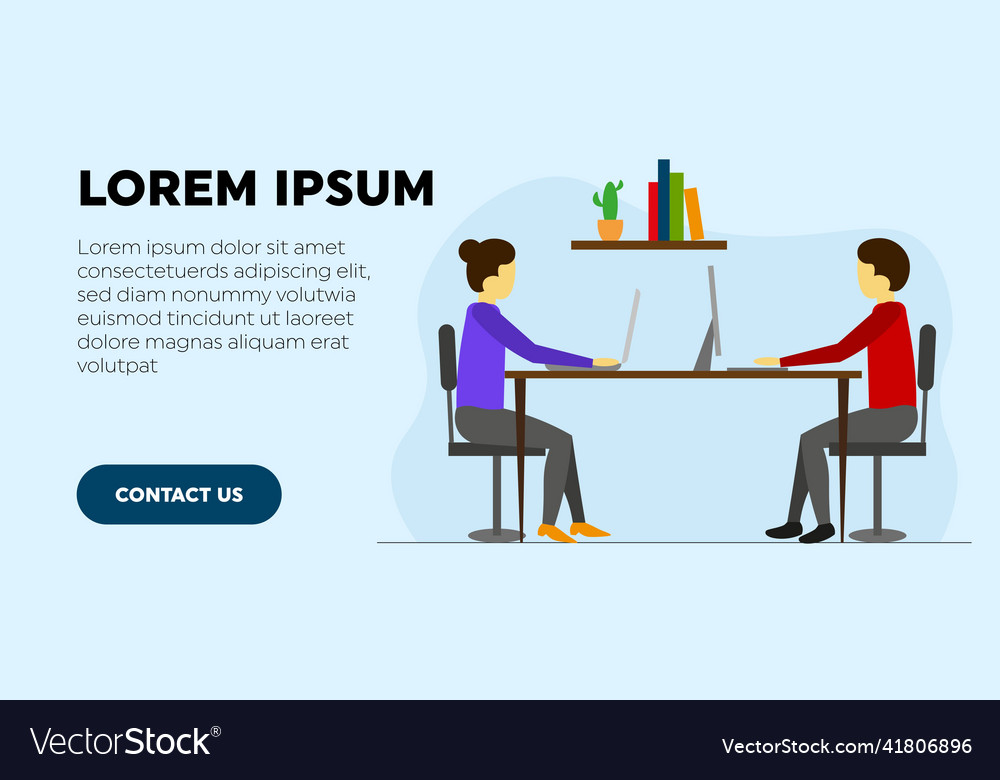 Web design studio or team working Vector Image Web design studio or team working