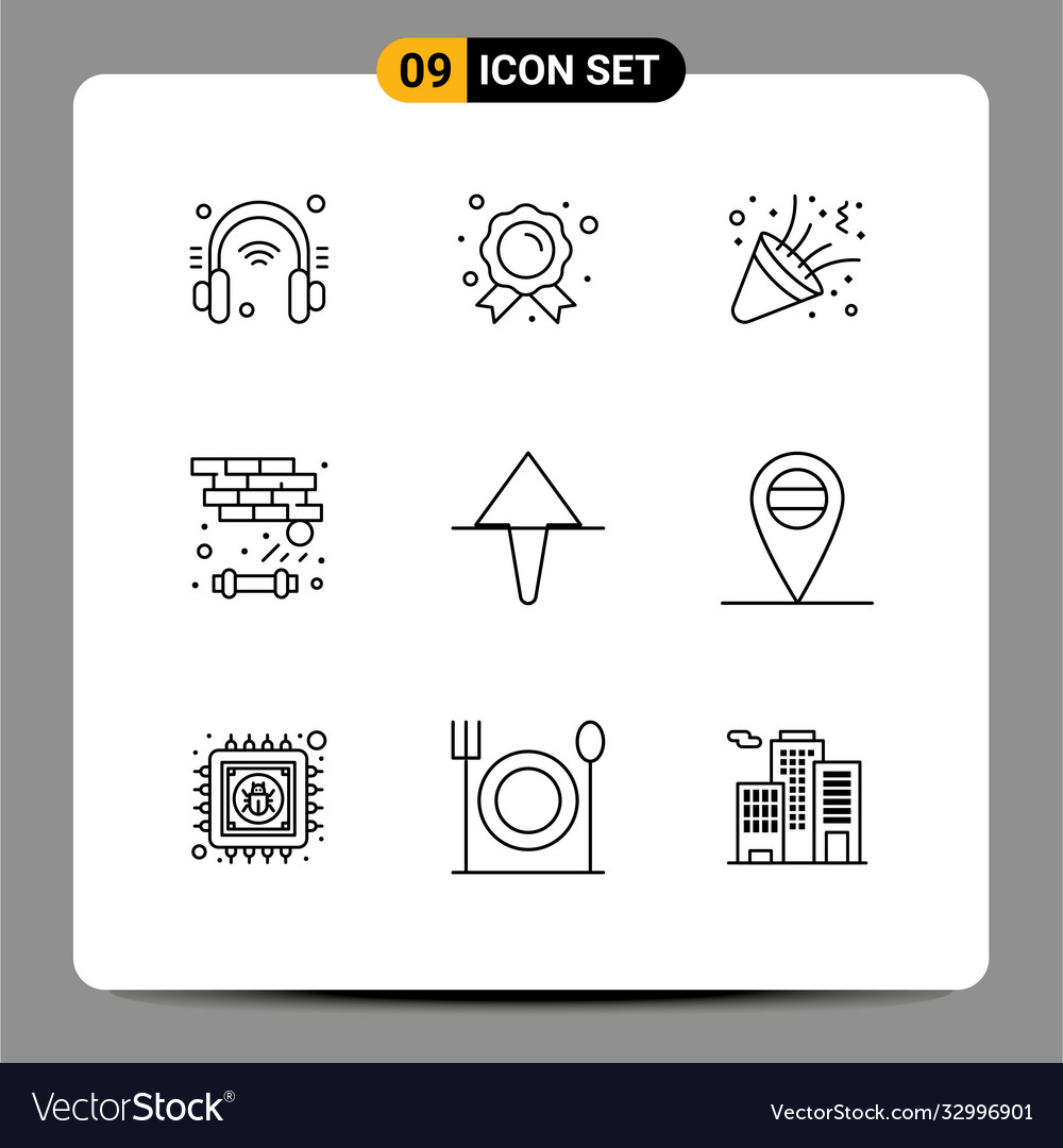 9 user interface outline pack modern signs