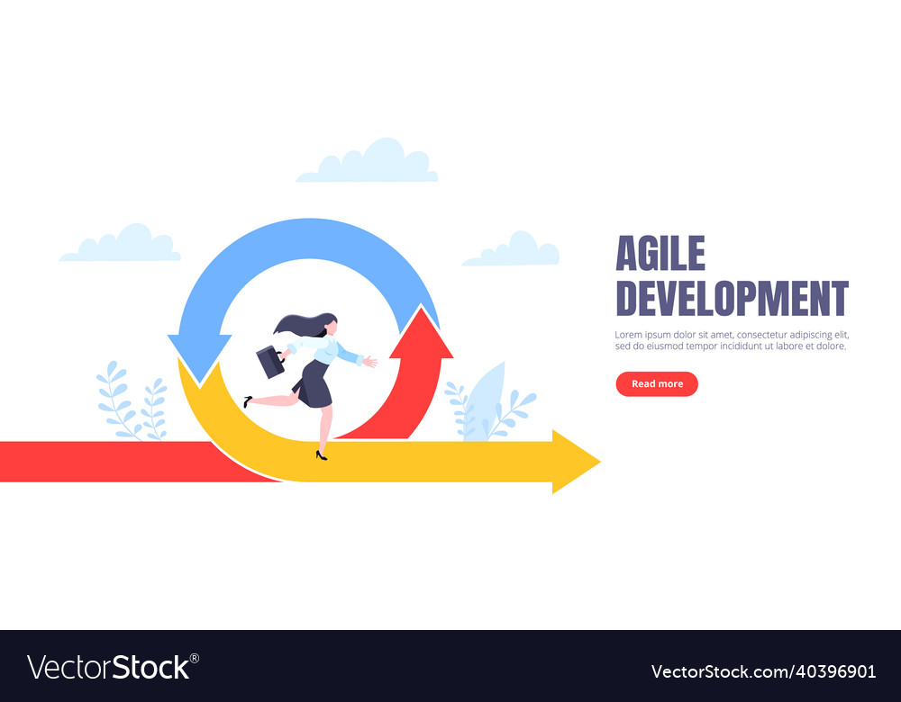 Agile development methodology business concept vector image Agile development methodology business concept