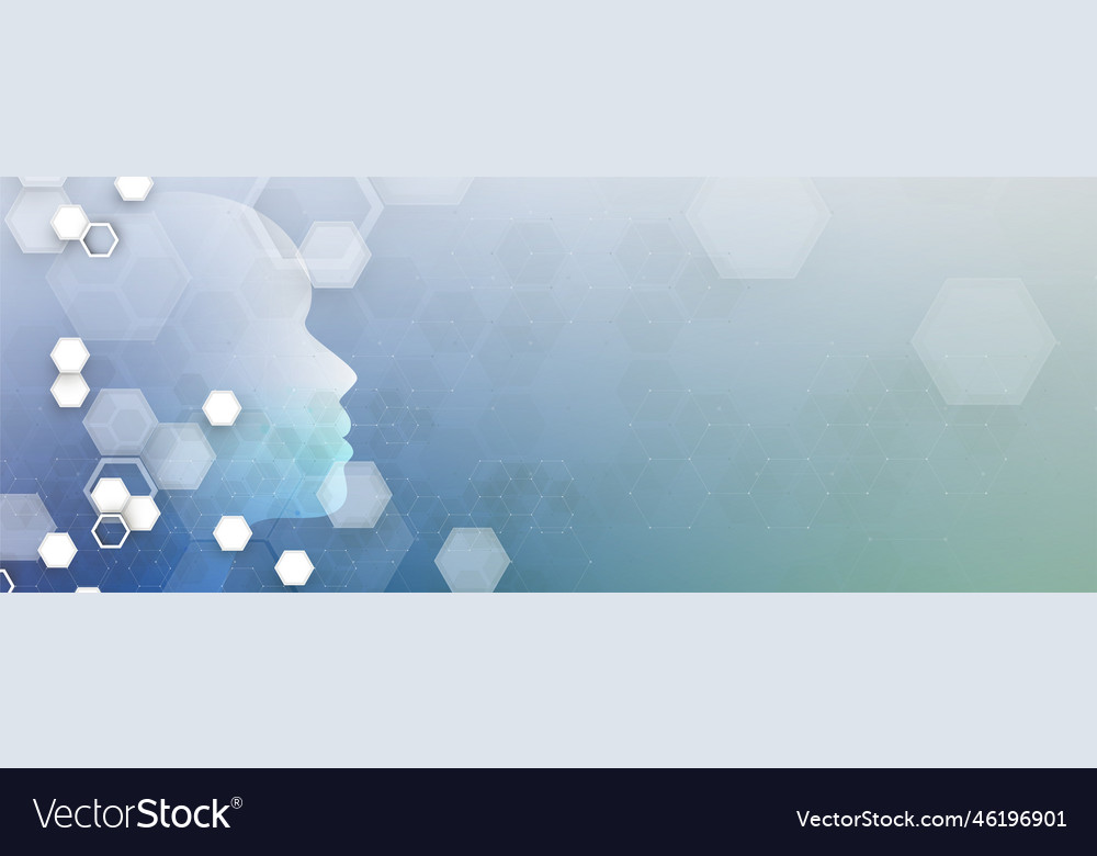 Artificial intelligence technology web background vector image Artificial intelligence technology web background