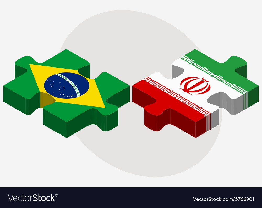 Brazil and iran flags