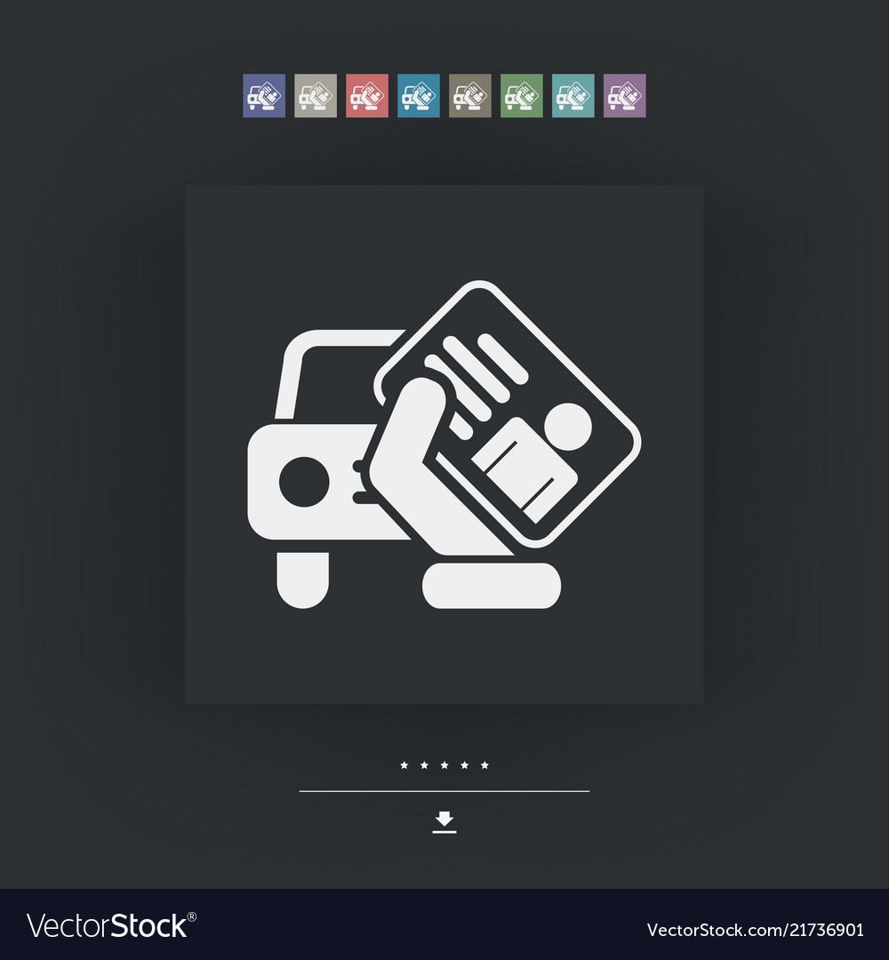 Car document icon vector image Car document icon