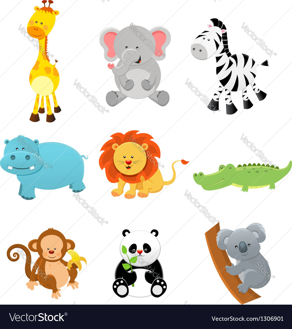 safari animals vector