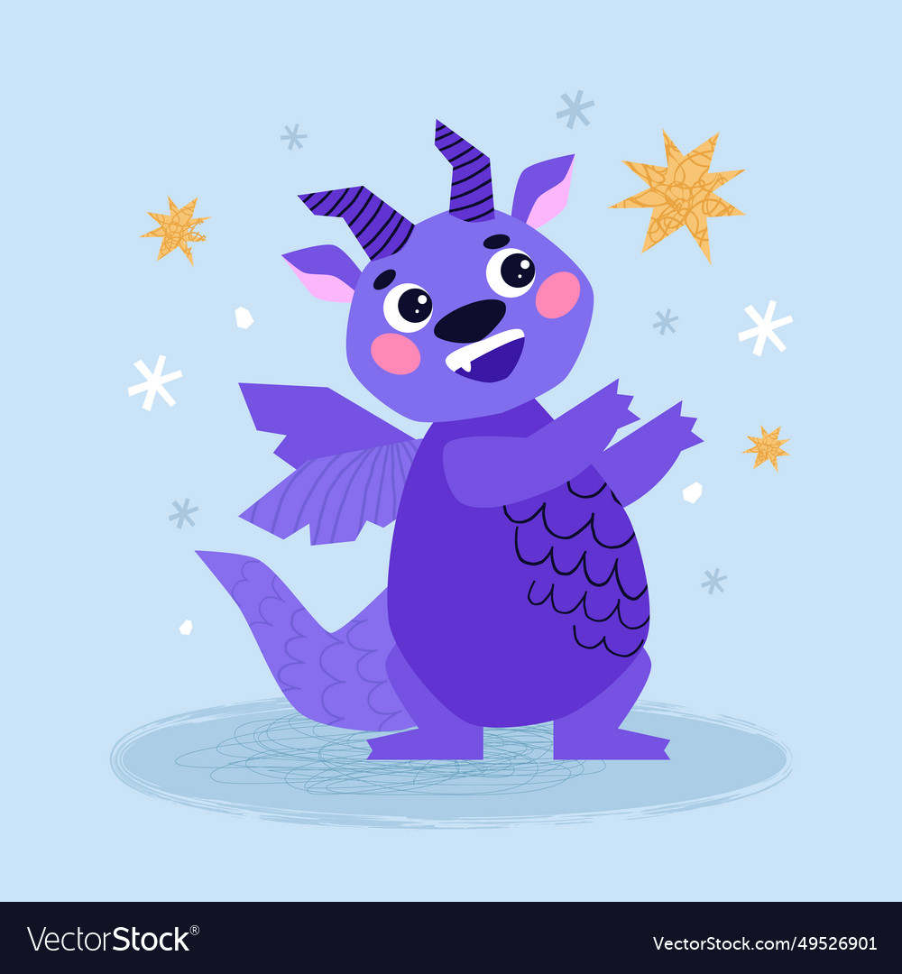 Cute dragon cartoon mascot character 2024