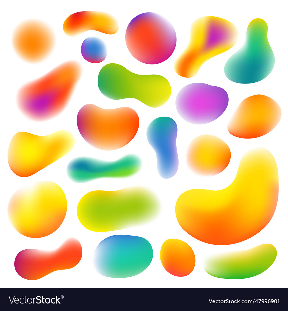 Different abstract colorful shapes set Vector Image Different abstract colorful shapes set