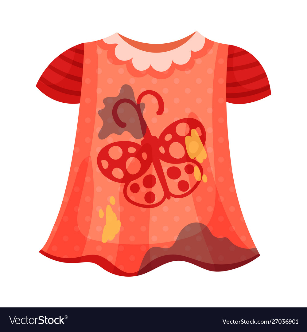 Dirty dress for girl Royalty Free Vector Image