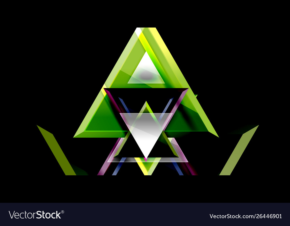 Dynamic triangle composition abstract background