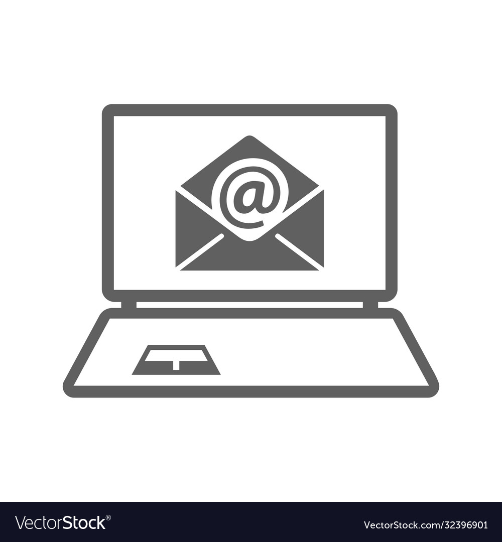Email inbox gray color mail icon