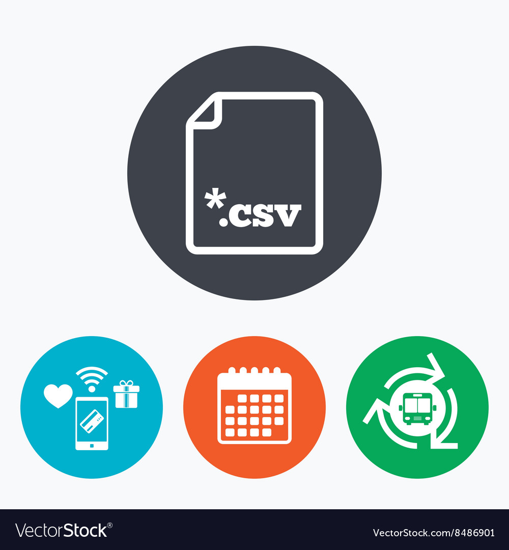 File document icon download csv button