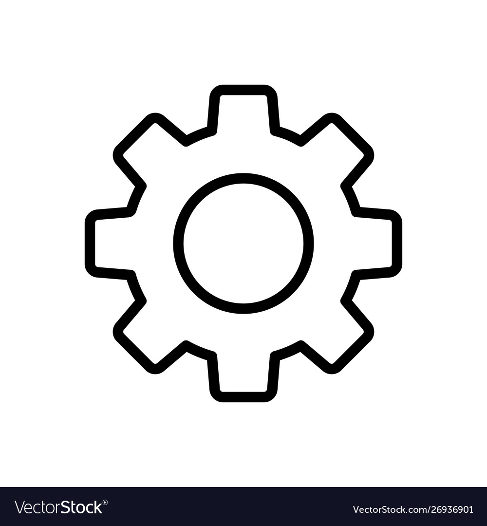 Gear icon settings or options Royalty Free Vector Image