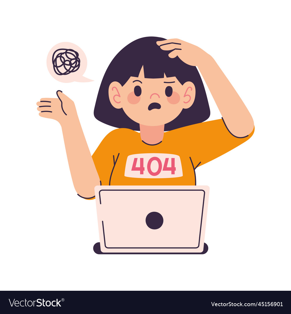 Girl and 404 error