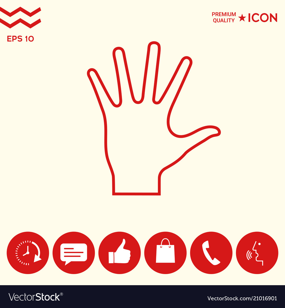 Helping hand - line icon