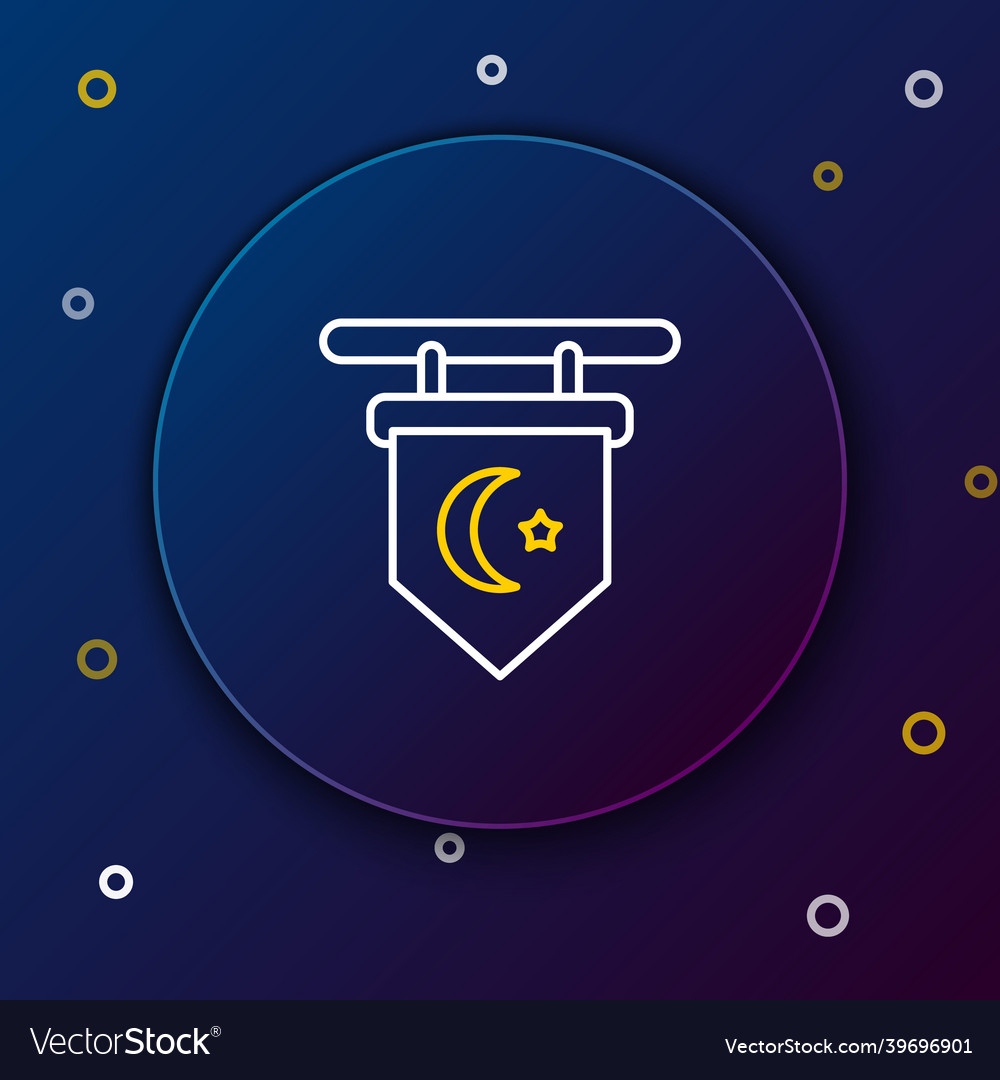 Linienstern und Halbmond - Symbol der Islam-Ikone