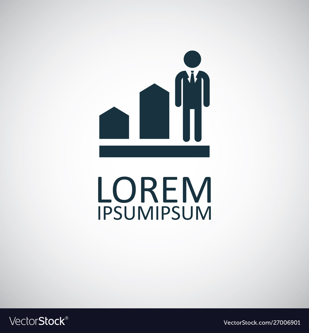 Man diagram arrow icon simple flat element design