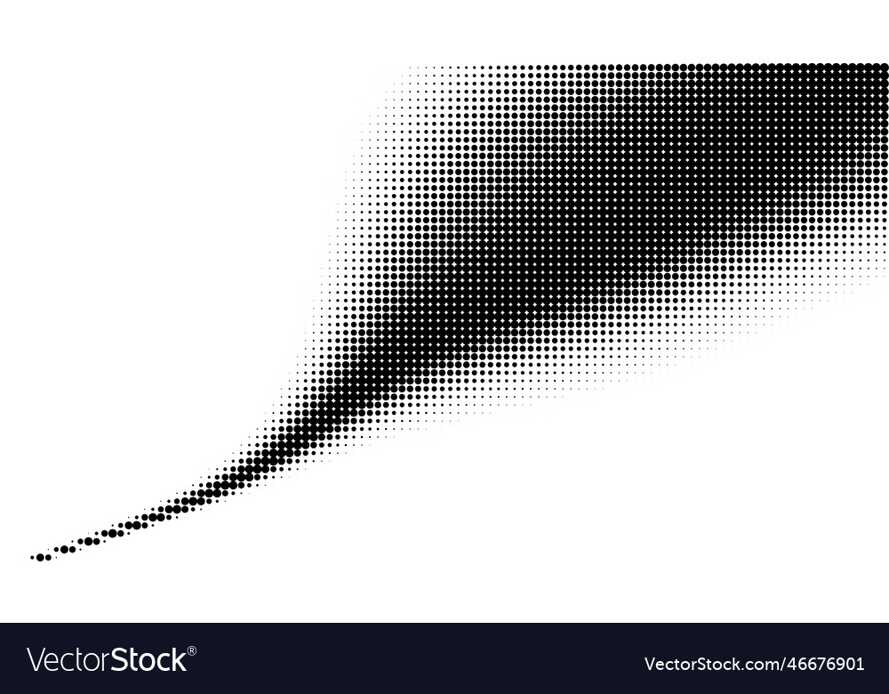 Monochrome gradient halftone dots background vector image Monochrome gradient halftone dots background