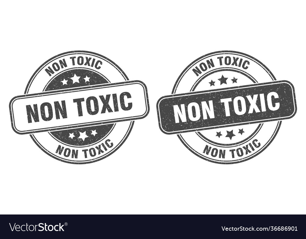 Non toxic stamp label round grunge sign