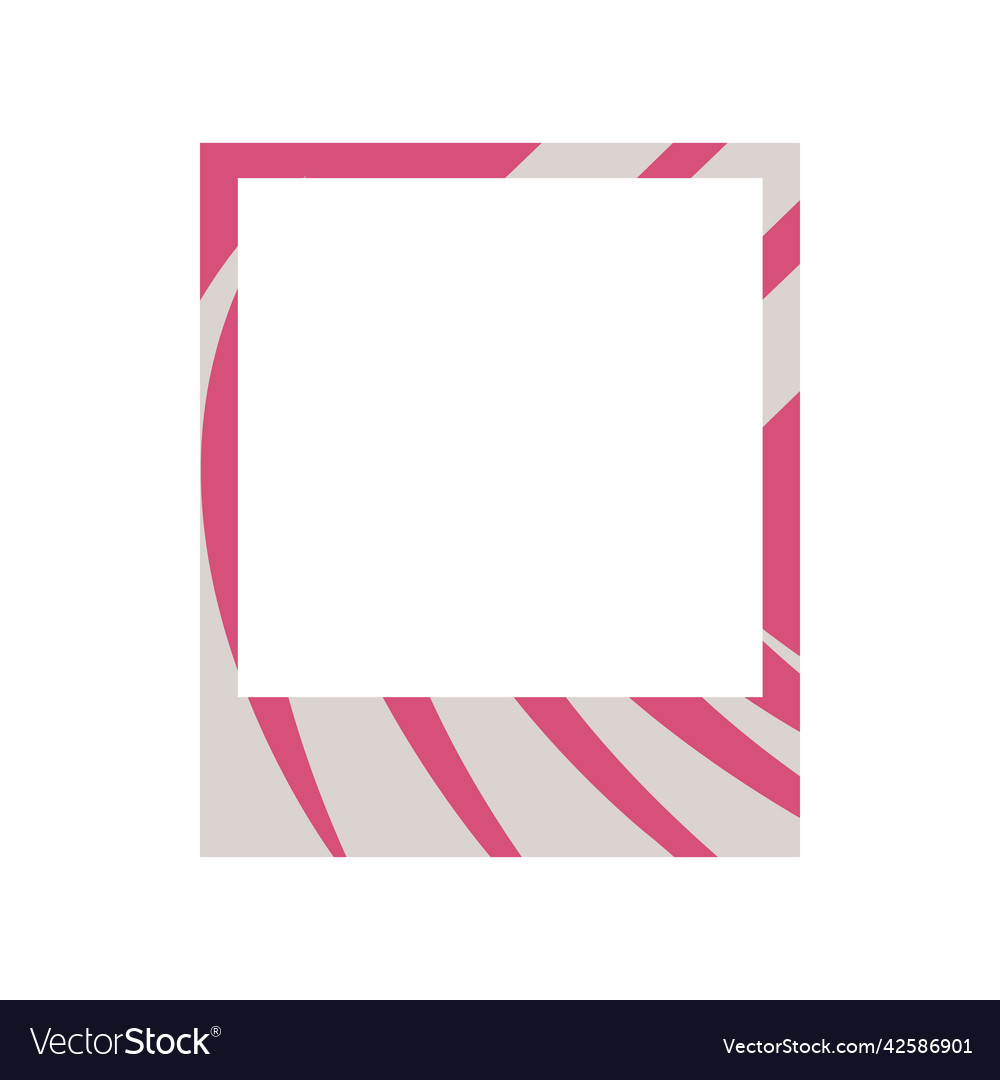 Polaroid template with abstract style design